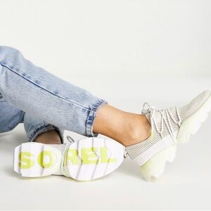 Sorel Beige and Yellow Athletic Shoes